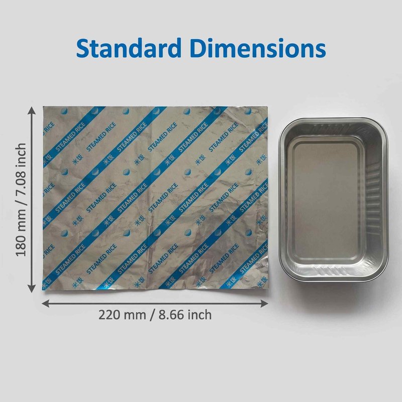 Custom Printed Embossed Aluminum Foil Sheets 220×180mm – Airline Catering Bulk - image 3
