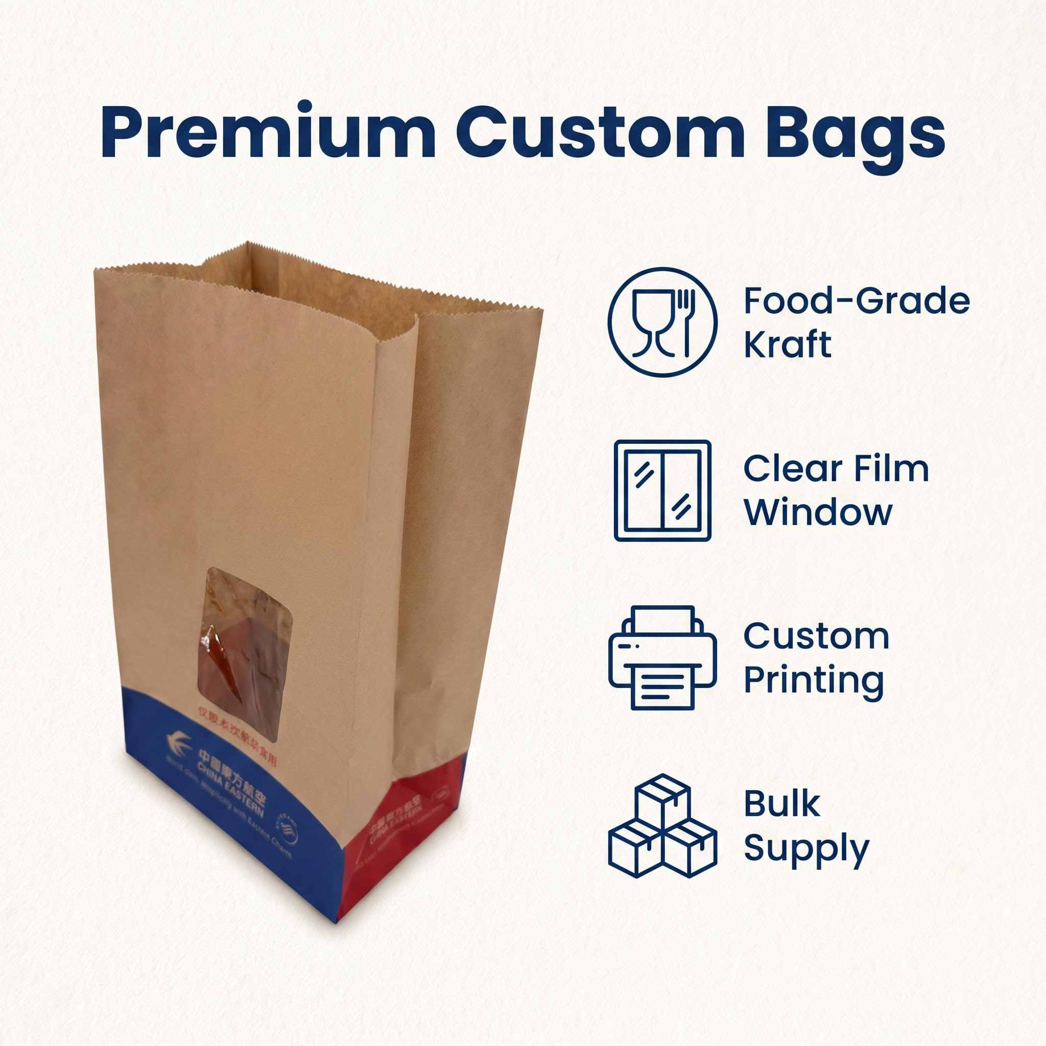 Custom windowed kraft paper bag bulk supply – 60g food-grade, clear display window, snack packaging Custom windowed kraft paper bag bulk supply – 60g food-grade, clear display window, snack packaging