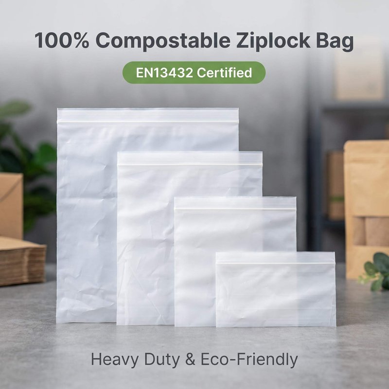 Compostable ziplock bag size assortment